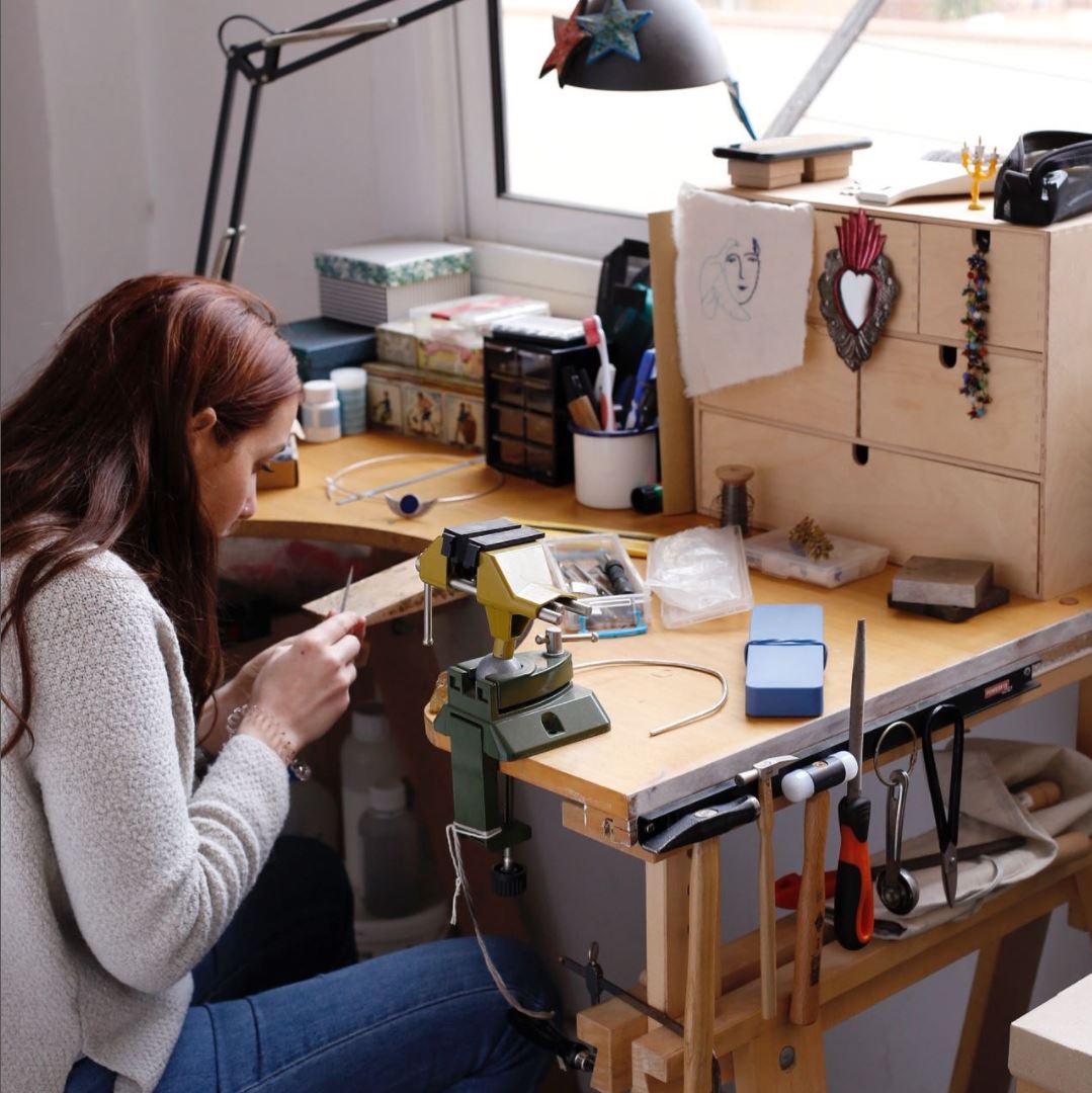 Clementina in her workshop